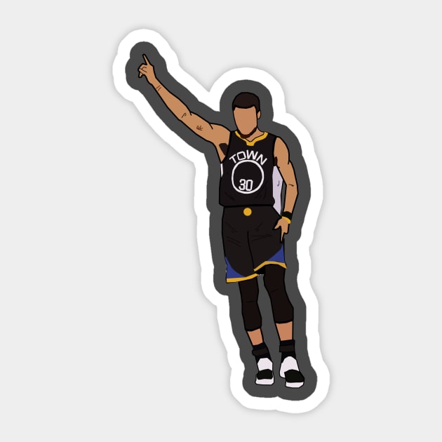 Steph Curry Celebration - Golden State Warriors Sticker by xavierjfong